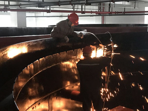 光伏切割、開方廢水處理施工現(xiàn)場